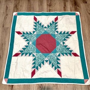 VTG Handmade quilt 38”x38”